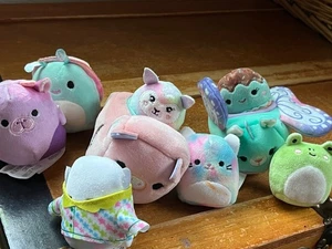 Lot of Squishmallow Squishville Plush Pig Truck Aqua Butterfly & Two Larger Size - Picture 1 of 24