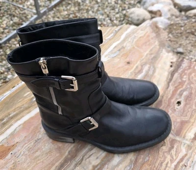 Botas de moto Aquatalia negras con hebilla y cremallera 7 Foto 1 de 4