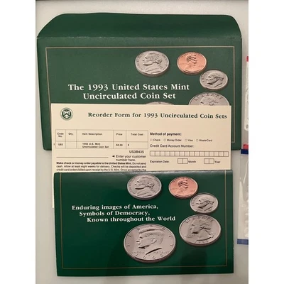 Vintage 1994 P&D U.S. Uncirculated 10-Coin Set in Original Packaging W Docs EUC - Image 1 of 4