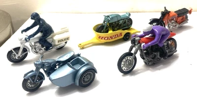 Motocicletas y remolque Matchbox vintage años 60 (6) ¡Original como encontrado y usado! Foto 1 de 4