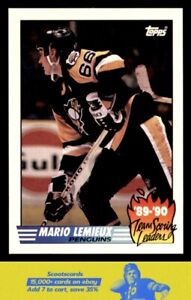 1990 Topps Mario Lemieux  Team Scoring Leaders  #17 Pittsburgh Penguins
