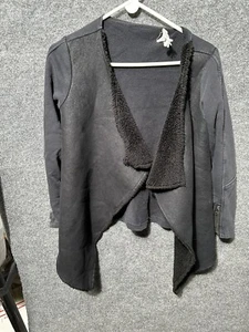Velvet By Graham Spencer Sweater Womens XS Black Open Cardigan Heather Ladies - Picture 1 of 7