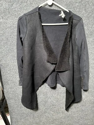 Suéter Velvet By Graham Spencer para mujer XS negro cárdigan abierto brezo damas Foto 1 de 4