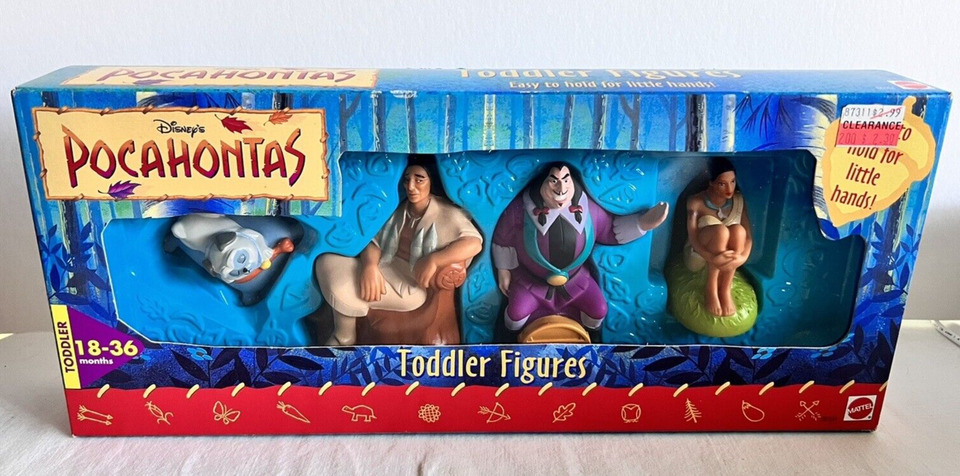 Vintage Mattel 1995 Disney Pocahontas Toddler Figures Kids Play