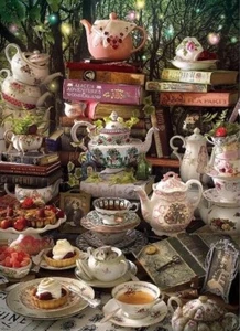 Cobble Hill 2000 Piece Tea Party Random-Shaped Puzzle - Poster Included - Picture 1 of 12