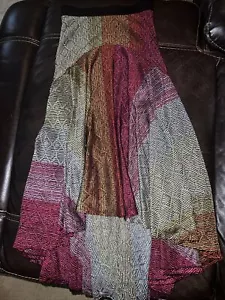 CECILIA PRADO Anthropologie abstract multicolor knit high low midi skirt Small - Picture 1 of 3