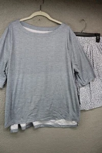 Croft & Barrow Pajama Set-Shorts-Large-Pockets-Elastic Waist-Comfy - Picture 1 of 14