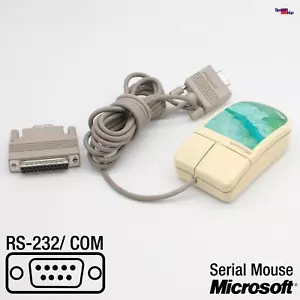 Original Microsoft Serial PS/2 Compatible Mouse RS-232 COM Port DOS Driver Retro - Picture 1 of 4