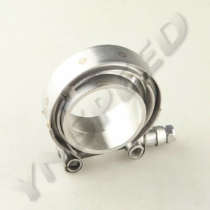 ENVÍO A EE. UU. Kit de abrazadera de banda en V SS304 de 2 pulgadas y bridas de acero suave para tubo descendente turbo - Imagen 1 de 8