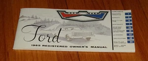 1965 Ford volle Größe Auto Betriebsanleitung Galaxie Custom 500 - Bild 1 von 1