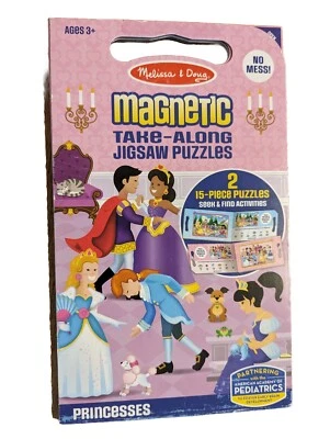 Melissa & Doug. Princess Take Along Magnetic Jigsaw Puzzles (2 15-Piece Puzzles) - Image 1 of 4