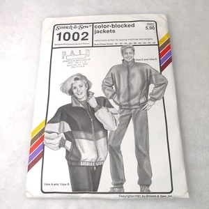 Stretch & Sew 1002 Color Blocked Jacket Pattern Uncut - Picture 1 of 4