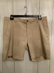 Men's Chaps Stretch Shorts Sz 38 Inseam 9 Khaki Stretch Moisture Wicking New - Picture 1 of 9