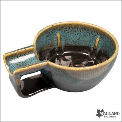 Maggard Razors - Ceramic High Gloss Lather Bowl with Mug Handle