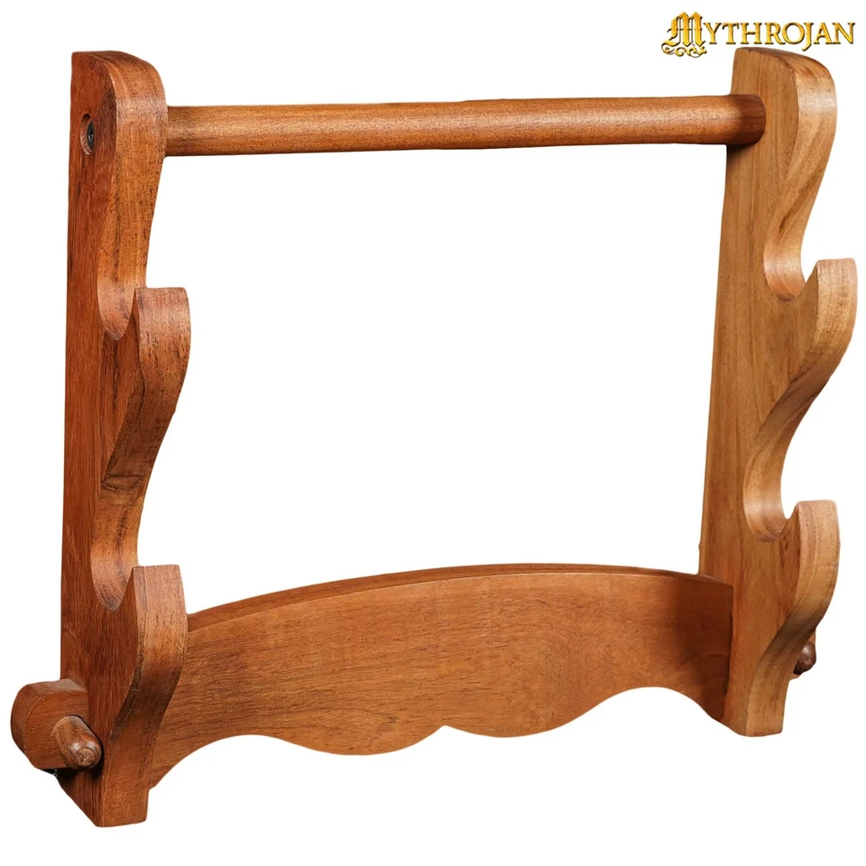 Mythrojan Solid Wood Sword Stand - Two Tier - 300793