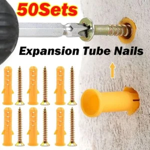 Self Drilling Expansion Tube Nails Plastic Wall Screws Expansion Bolt Pipe - Picture 1 of 20