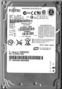 FUJITSU MHV2120BH 120GB SATA 2.5" HARD DRIVE P/N: CA06672-B25600C1 FW: 0080892C - Picture 1 of 2