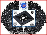 300 Cable Wire Zip Tie Wrap ADHESIVE PAD MOUNTS 0.75/" USA Tough Mounting Clips