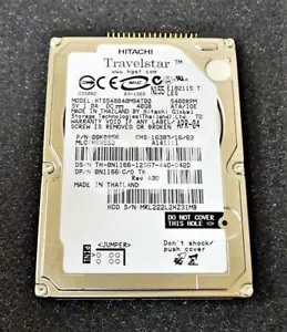 HTS548040M9AT00 Hitachi Travelstar 40GB 5.4K 8MB 2.5" ATA/IDE Laptop Hard Drive - Picture 1 of 2