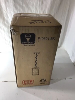 Colgante Hukoro Alfa 1 luz negro mate exterior F10621-BK Foto 1 de 4