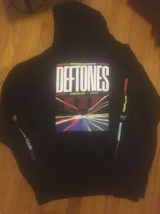 2025 DEFTONES Large Black Hoodie North American Tour NEW YORK MSG Jacket SHIRT - Picture 1 of 8