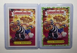 Garbage Pail Kids 35th Anniversary Blastin’ SEBASTIAN 93b BASE & GREEN BOOGER - Picture 1 of 2