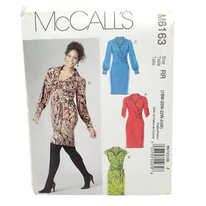 Misses & Womens Dresses with Sash Stylish Pattern McCalls M6163 18W-24W UNCUT - Picture 1 of 18