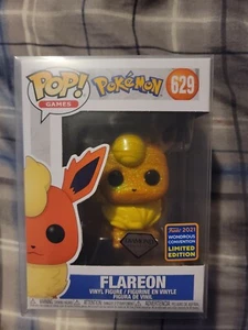 Funko Pop Pokemon Flareon 629 Diamond WonderCon 2021 W/Protector - Picture 1 of 3