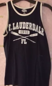 New FT. LAUDERDALE Boys blue tank large SOUVENIR tee top cleaned - Picture 1 of 2