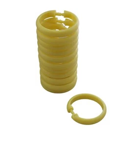 12 Piece Plastic Basic Locking Round Hook Easy Gliding Shower Curtain Rings F... - Picture 1 of 5