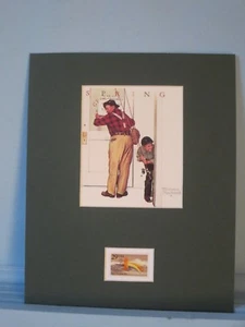 Angeln - Norman Rockwell - Geschäftlich geschlossen & Apte Tarpoon Fliegenköder Stempel. - Bild 1 von 1