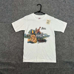 Vintage Busch Garden T Shirt Kids Large Preserve Our Wildlife Animals Made USA - Imagen 1 de 12