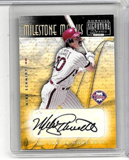 MIKE SCHMIDT '01 DONRUSS SIGNATURE SERIES MILESTONE MARKS CERTIFIED AUTOGRAPH#40