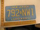 NEW JERSEY NJ LICENSE PLATE #792-NWI 