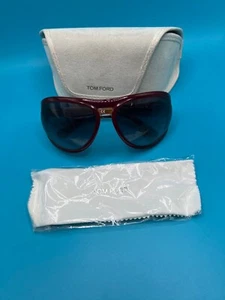 TOM FORD NUOVI ORIGINALI $399 Occhiali da sole di design da donna rosso Cameron MODELLO# TF 72 - Foto 1 di 11