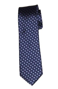 Tommy Hilfiger Silk Tie Navy Blue Polka Dot Men's Long - Picture 1 of 1