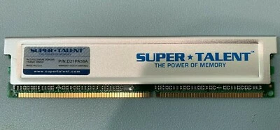 Super Talent D21PA56A 256MB DDR 266MHZ PC2100 184-PIN MEMORY - Image 1 of 2
