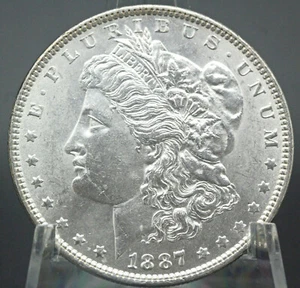 Dólar de plata Morgan de alta calidad 1887 elección sin circular   - Imagen 1 de 2