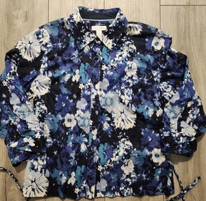 CHARTER CLUB BLUMENDRUCK GRÖSSE 4 KURZ- ODER LANGARM DAMEN BLUSE OBERTEIL - Bild 1 von 12