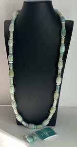Jay King DTR Minenfund klobiger Amazonit Perlen Stein 30" Halskette mit Ohrringen - Bild 1 von 9