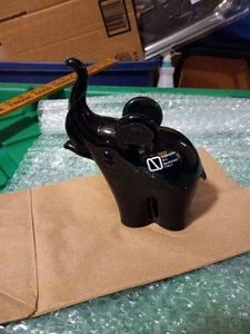 V. Nason & C. Murano Italy Black Elephant Paperweight Figurine Original Sticker - Picture 1 of 24