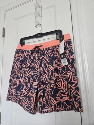 NUEVO CON ETIQUETAS O'Neill Hermosa Bañador Elástico Cintura Forrado 17" $55 Talla GRANDE Foto 1 de 4