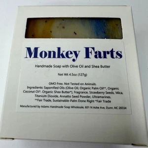 Monkey Farts Handmade Soap with Olive Oil and Shea Butter 4.5oz GMO Free - Picture 1 of 8