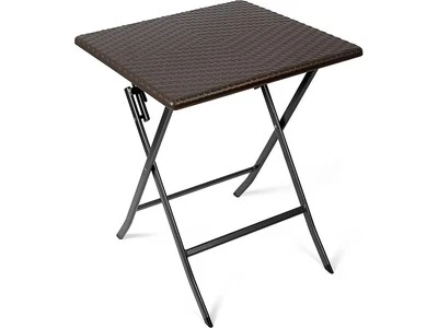 Gartentisch VG-4871, klappbar, Klapptisch, Rattanoptik, 61,5 x 61,5 x 73 cm - N - Bild 1 von 4