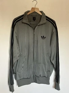 Adidas Firebird Mens XL Tracksuit Jacket Track Top Vintage Charcoal Green - Picture 1 of 6