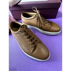 Scarpe da ginnastica John Lobb uomo Molton sneakers NUOVE taglia 7,5 UK, 8,5 US pelle cognac - Foto 1 di 16