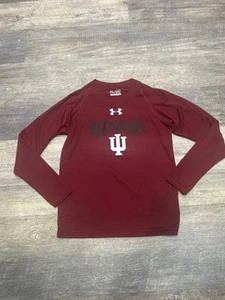 Indiana University Hoosiers Under Armour Youth Large Red Long Sleeve Tee - Picture 1 of 3
