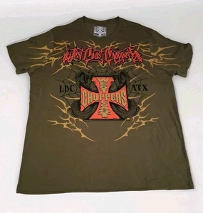 West Coast Choppers Jesse James Graphic Retro T-Shirt Motorcycle Cross Snake 3XL - Picture 1 of 4