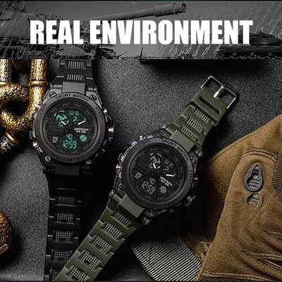 SANDA Military Tactical Watch Men Rugged Digital Sports Luminous Alarm - image 1 of 4