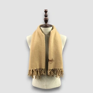 Vintage Celine Scarf Muffler Babushka Winter Wrap Neck Wool Long Scarves - Picture 1 of 6